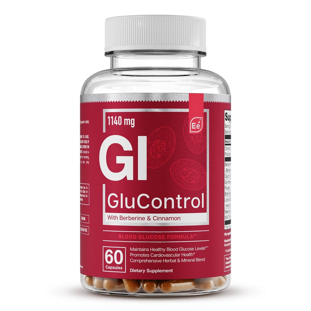 Essential Elements GluControl with Berberine & Ceylon Cinnamon - Blood Sugar Support - 60 Count - 30 Servings