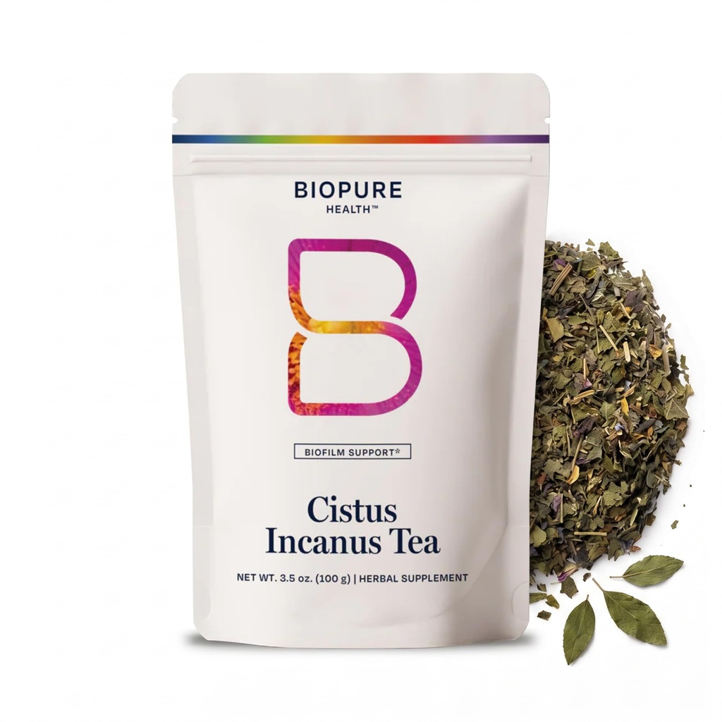 BioPure Cistus Loose Tea – Wild Organic Cistus Incanus & Cistus Albidus Rich in Polyphenols & Bioflavonoids to Support Immune & Gastrointestinal Function, Gut Health, and Balance Microbiome – 3.5oz