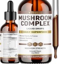 THE HEALTHY LIFE 4 ME Liquid Mushroom Complex | Herbal Liquid Drops| Mushroom Supplement | Lion's Mane, Reishi, Shiitake, Chaga, Cordyceps, Coriolus Versicolor | NonGMO 2oz - 60 Day Supply