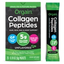 Orgain Hydrolyzed Collagen Peptides Travel Packets For Women & Men - 5g Grass Fed Collagen Per Serving, Hair, Skin, Nail & Joint Support Supplement, Non-GMO, Type I & III - Unflavored (25 Count)