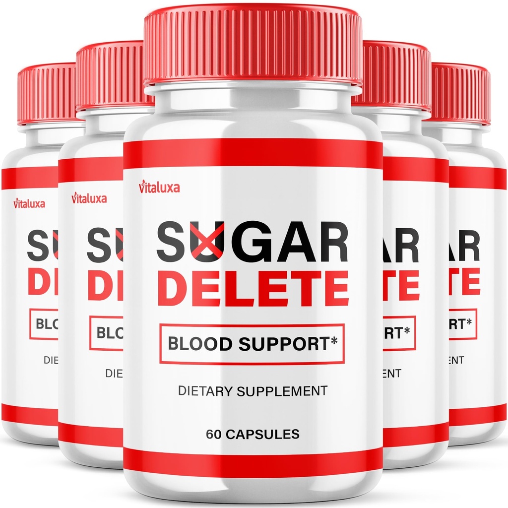 (5 Pack) Sugar Delete Capsules - SugarDelete Blood Support Pills Maximum Strength Japan Supplement Advanced Formula Premium All Natural Vitamin Blend Overall Health Wellness Reviews (300 Capsules)