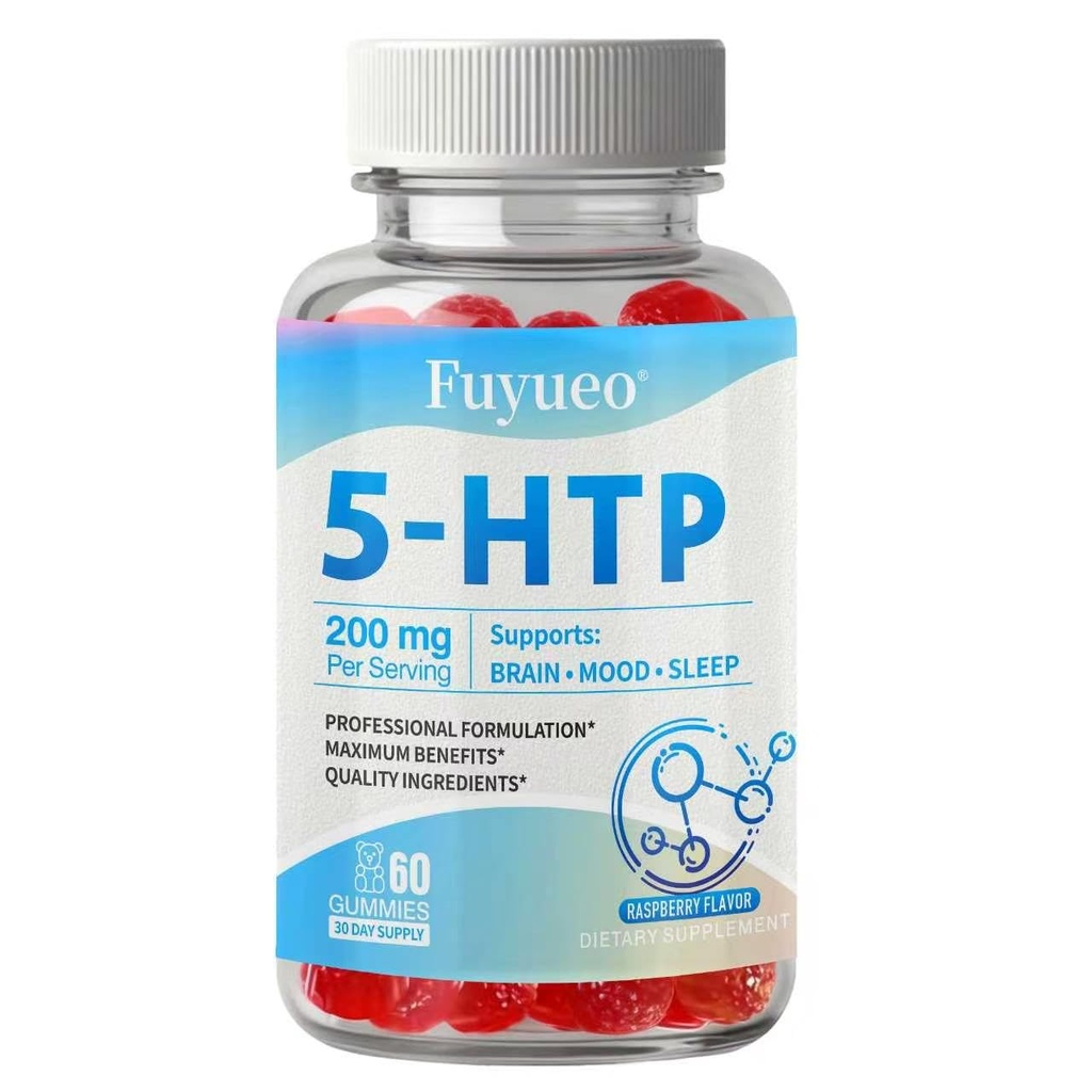 5-HTP Gummies 200mg with Same & B6-5-Hydroxytryptophan Plus S-Adenosyl-L-Methionine for Mood & Sleep Support - Ginger, Non-GMO, Gluten Free, 3rd Party Tested - 60 Count