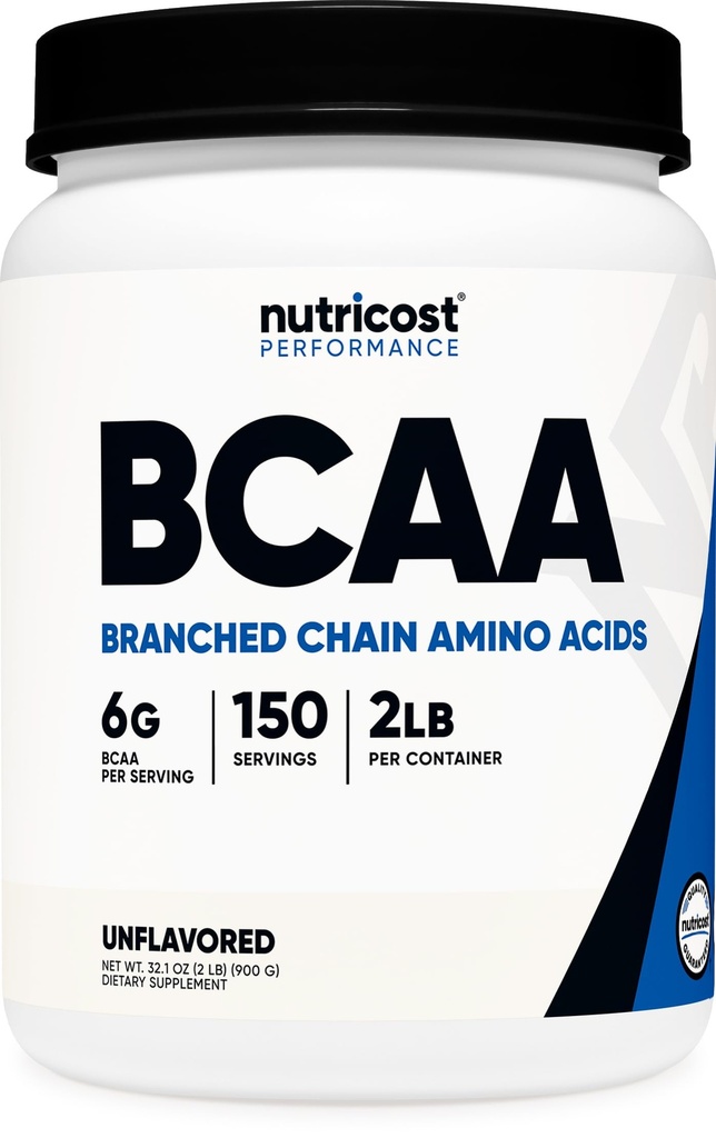 Nutricost BCAA Powder 2:1:1-150 Servings (Unflavored)