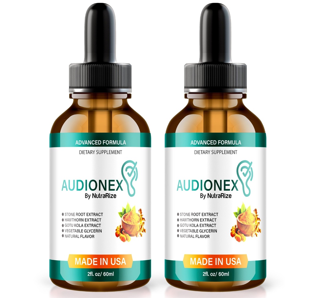 NutraRize (2 Pack) Audionex Drops, Comprehensive Formula for Your Hearing Needs, All Natural Oral Supplement for Overall Ear Health and Function, Official Audio Nex Gotas Reviews (60 Servings)