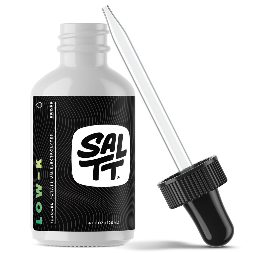 SALTT Low-K Fasting Drops | Sodium and Ionic Magnesium Fasting Supplement | Intermittent Fasting Mineral Supplements | Electrolyte Replenisher | 120ml Dropper Bottle