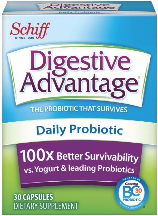 Digestive Advantage Daily Probiotic, 30 Capsules (Pack of 8)