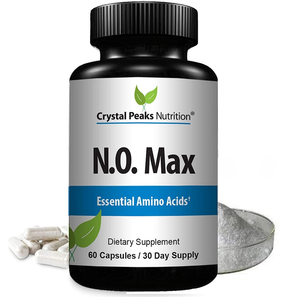 N.O. Max Nitric Oxide Supplement - L Arginine, Citrulline Malate, AAKG, Beta Alanine Amino acids - 60 Capsules