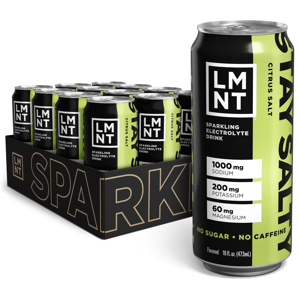 LMNT Sparkling Electrolyte Drink - Citrus Salt | 12-Count