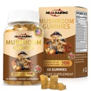 Mushroom Gummies with Lion's Mane & Cordyceps - Immune Support, Brain Health & Memory Enhancement - Vegan Mushroom Complex with Vitamin D3, B6, B9 & B12 - Focus, Energy & Cognitive Function Supplement