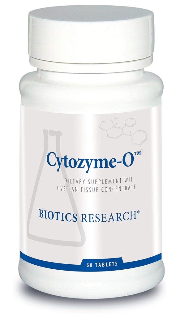 Biotics Research Cytozyme O Raw Bovine Ovarian Tissue, Supports Female Health, SOD, Catalase, Potent Antioxidant Activity, 60 Tablets