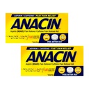 Anacin Fast Pain Relief Pain Reducer Aspirin Tablets, 200 Tabs (Value Pack of 2)