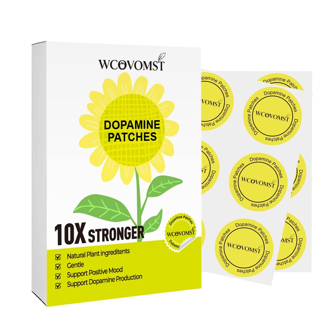 Dopamine Patches Extra Strength, Vegan Mood & Motivation Support, Plant-Based Formula for Daily Mental Wellness, Supports Balance for Men & Women, 60 Count