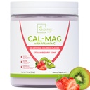 Calcium Magnesium Powder Supplement - Magnesium Calcium Carbonate Powder for Strong Bones - Natural Magnesium Powder for Sleep Quality - Magnesium Citrate Powder (Strawberry Kiwi,30 Servings)