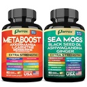 Metabolic Balance Bundle – Sea Moss 16-in-1 + Metaboost with Black Seed Oil, Berberine, Ashwagandha, Chlorophyll, Probiotics, Dandelion, Apple Cider Vinegar, L-Theanine