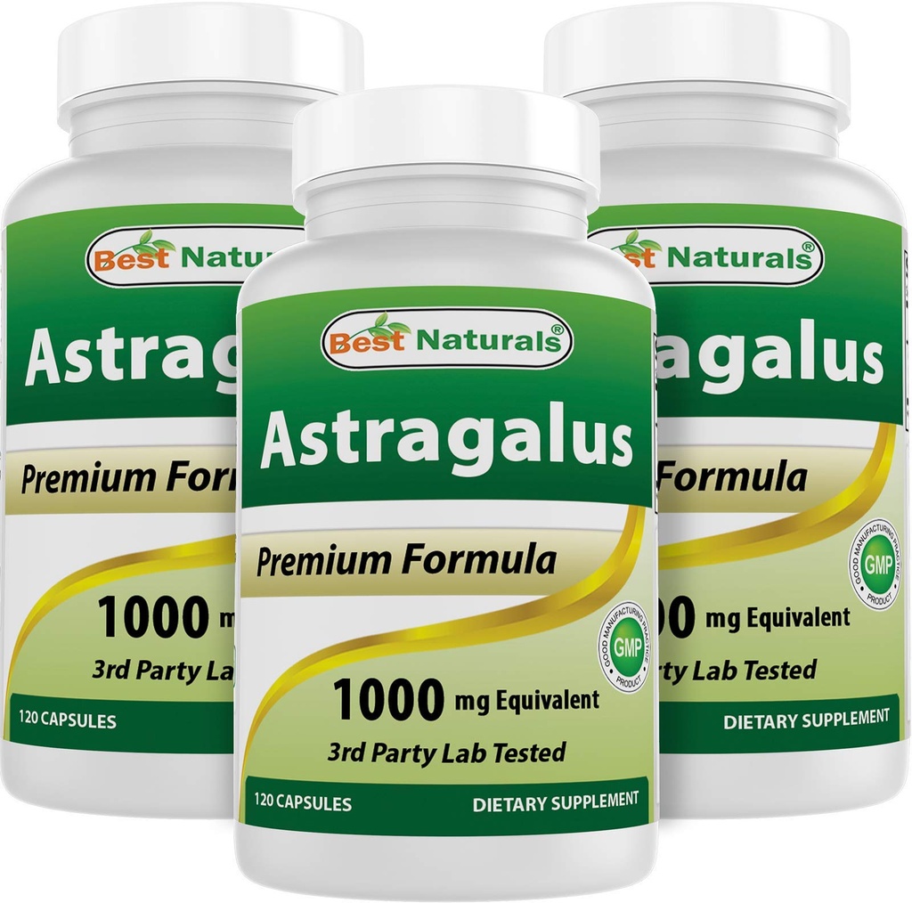 Best Naturals Astragalus Extract 1000 Mg Capsules (120 Count (Pack of 3))