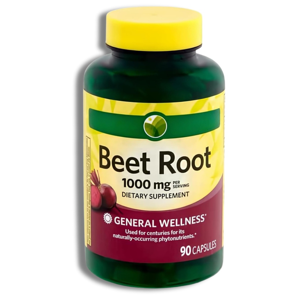 KP+ Spring Valley Beet Root 1000 mg | Natural Energy & Circulation Support | Dietary Supplement | 90 Capsules | General Wellness | (1)