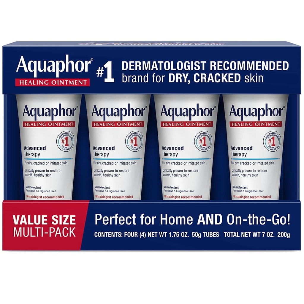 Aquaphor Advanced Therapy Healing Ointment, 1.75 Ounce (Pack of 4)