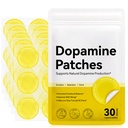 Dopamine Patches Extra Strength, 30 Vegan Mood Boost Support Patches for Daily Mental Wellness, Plant-Based Formula, Positivity & Motivation, Supports Dopamine & Serotonin Balance for Men Women
