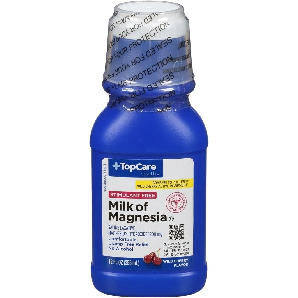 Topcare, Milk of Magnesia Cherry, 12 Fl Oz