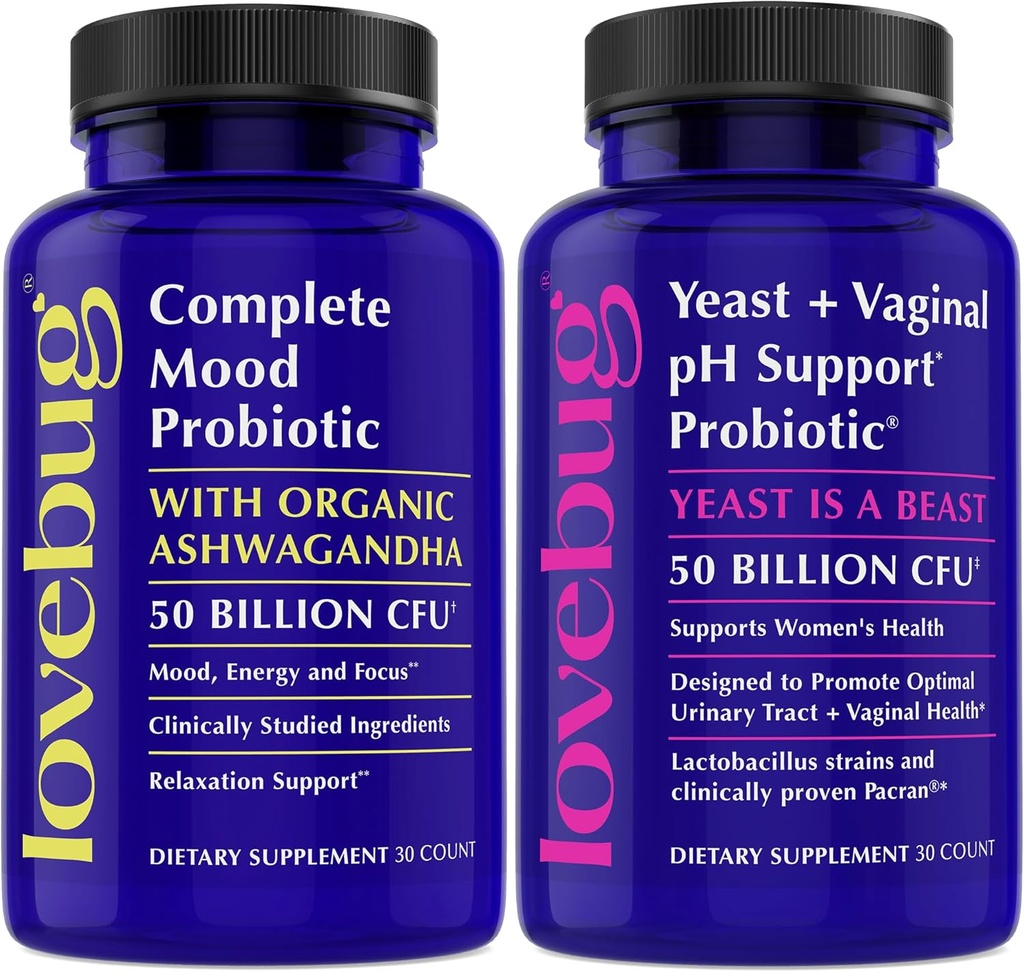Lovebug Yeast Support and Mood Support Probiotics Bundle