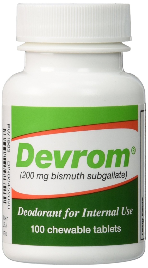 Devrom Tablets Bottle of 100 Tablets,new and old package alternate