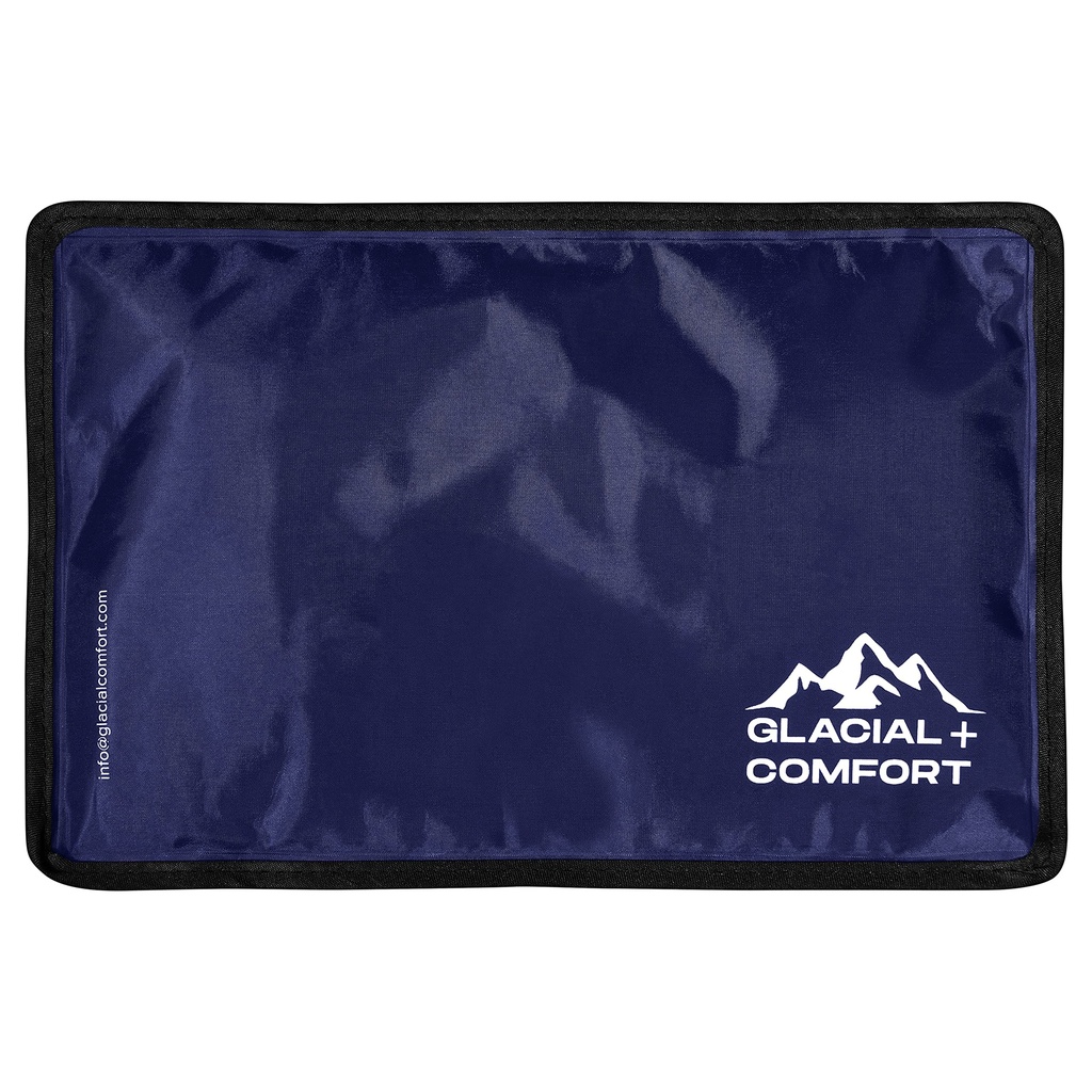 Glacial Comfort Gel Ice Pack for Injuries Reusable - (12" x 8") Cold Pads for Back Pain, Hip, Knee, Shoulder, Muscle Strains, Migraine & Postpartum Recovery with Flex Technology - Compression Pad.
