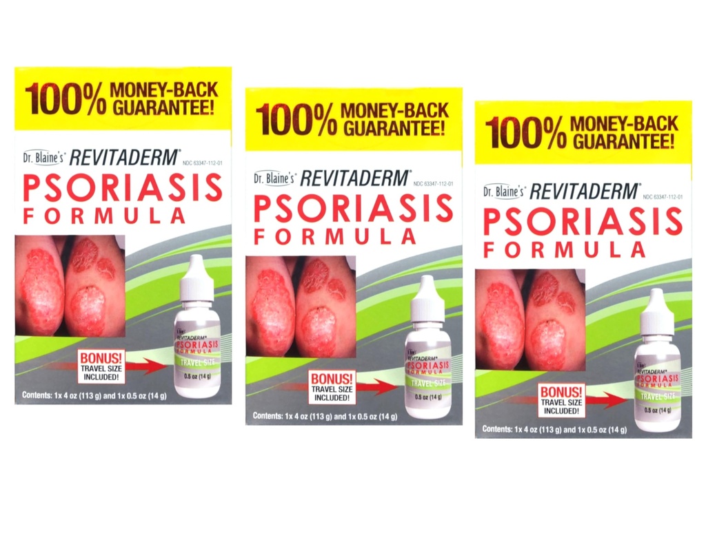 Dr. Blaine's RevitaDERM Psoriasis Treatment 4 oz (Pack of 3)