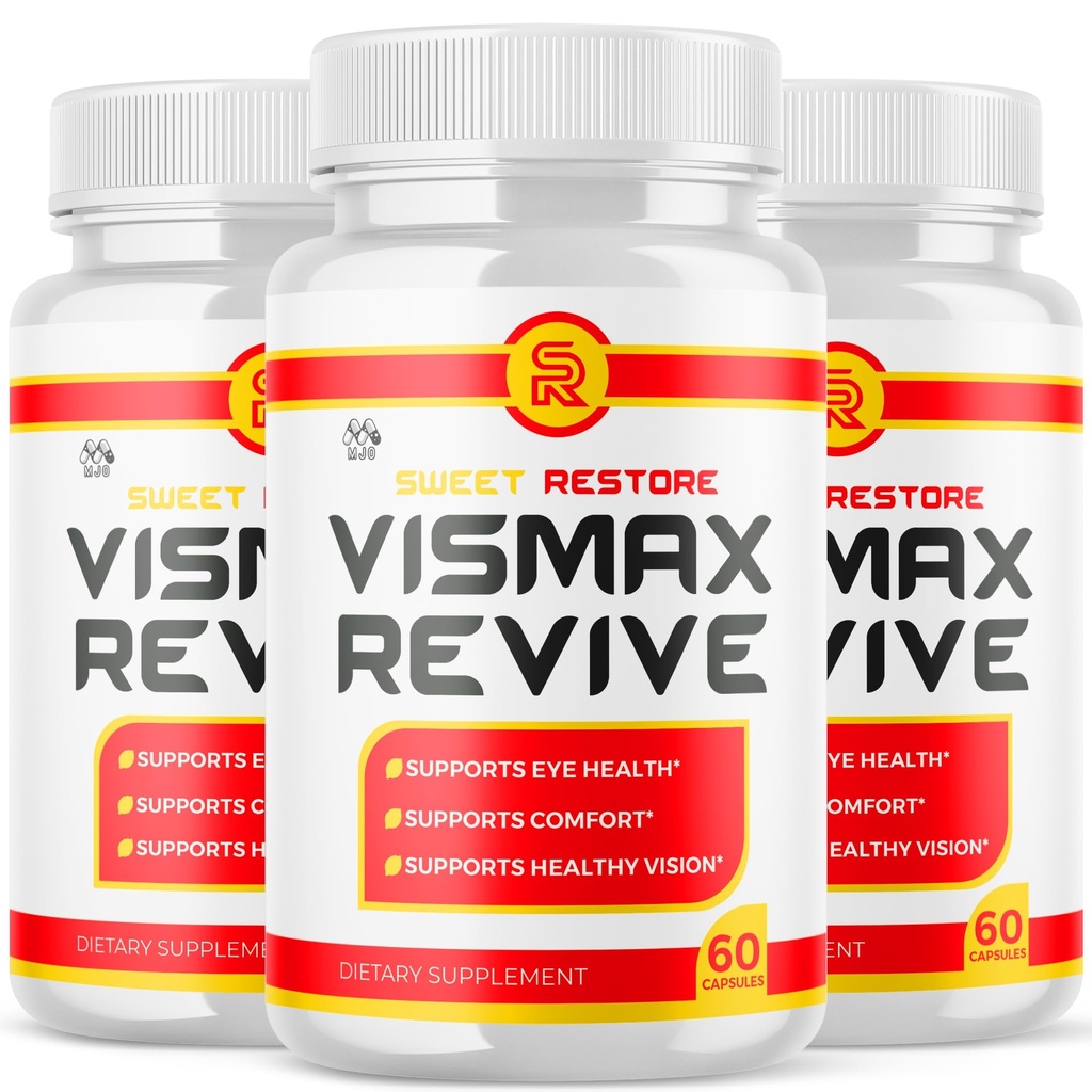 (3 Pack)Vismax Revive Capsules, Official VismaxRevive Vision Support Supplement with All Natural Ingredients, Advanced Eye Health Formula & Vision Vitamin Supporting Wellness Naturally (180 Capsules)