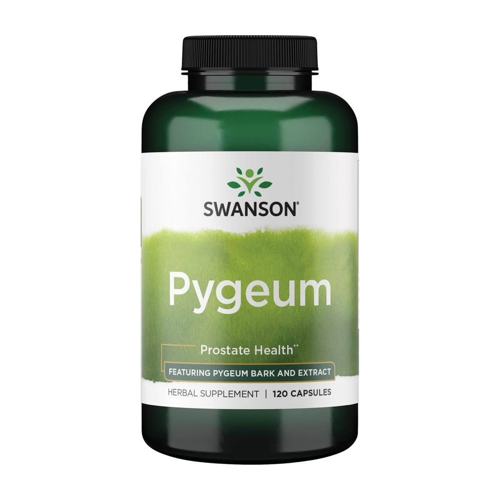 Swanson Pygeum Herbal Supplement for Men Seeking Prostate, Bladder, and Urinary Tract Health Support - 400 mg (120 Capsules)