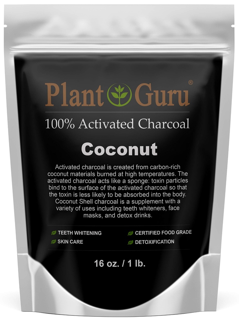 Activated Charcoal Powder 1 lb. Coconut - Food Grade Kosher Non-GMO - Teeth Whitening, Facial Mask and Soap Making. Promotes Natural Detoxification and Helps Digestion