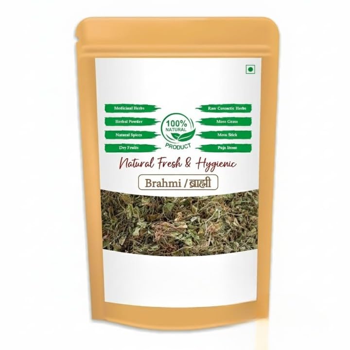 Brahmi Leaf Dry Bacopa monnieri 100% pure and Fresh,Free from Harmful chemicals no additives -100 gm