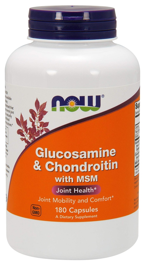 NOW Foods Glucosamine & Chondroitin with MSM - 180 Veg Capsules
