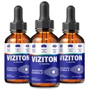 (3 Pack) Viziton Drops – Premium Eye Supplement with Natural Ingredients | Sublingual Nano Liquid Formula for Clear Vision, Healthy Eyes & Comfort | Official Review, Easy-to-Use Dropper (90 Servings)