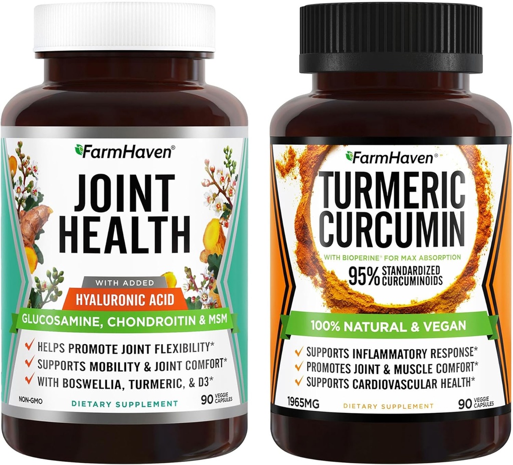 FarmHaven Turmeric Curcumin and Glucosamine Chondroitin