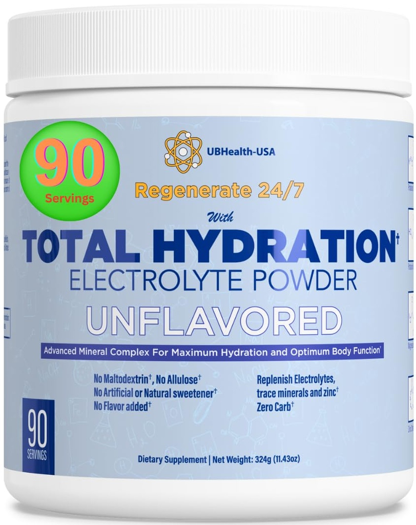 Total Hydration Electrolyte Replacement Mix (90 Servings, Unflavored)