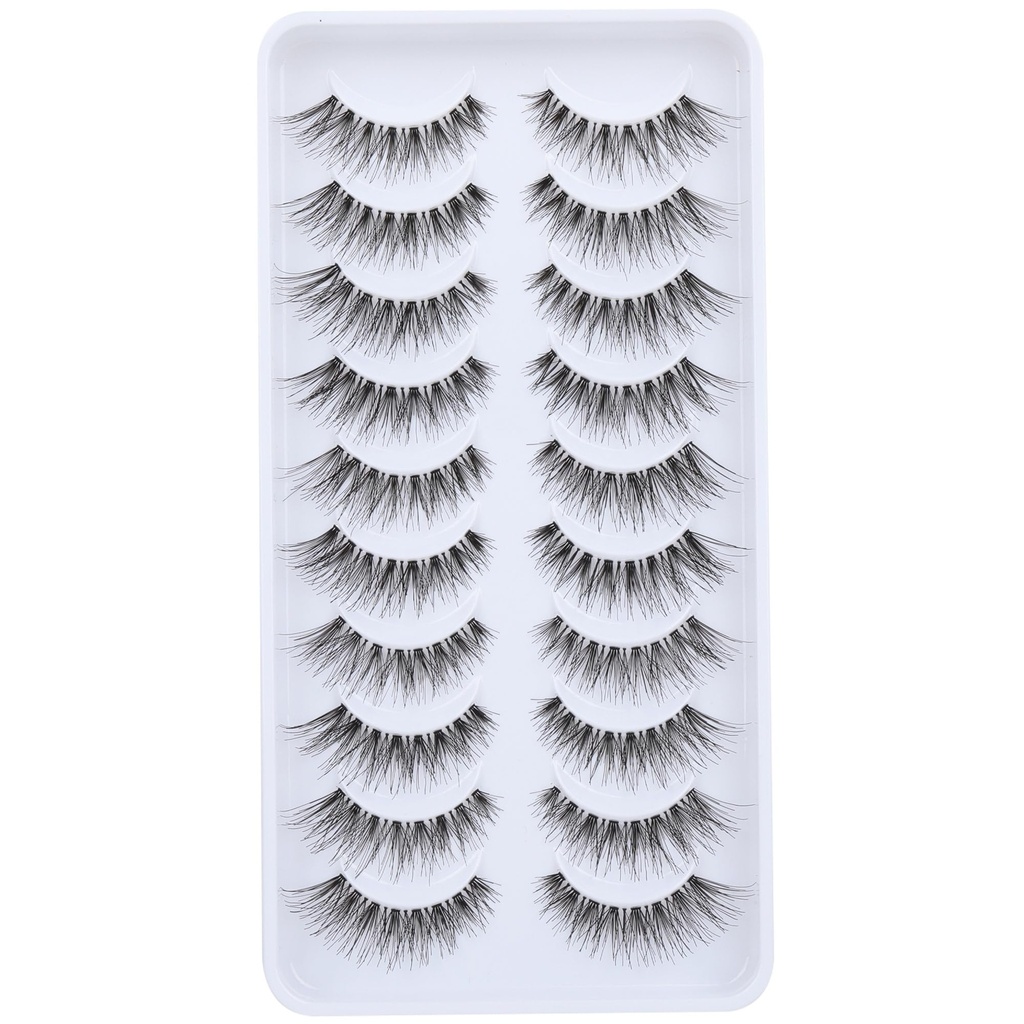 Newcally Lashes Natural Wispy False Eyelashes Cat Eye Lashes Hand-Knotted Soft Light Volume Fake Lashes Multipack