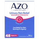 AZO Urinary Pain Relief Maximum Strength | Fast Relief of UTI Pain, Burning & Urgency | Targets Source of Pain | #1 Most Trusted Brand | 48 Tablets