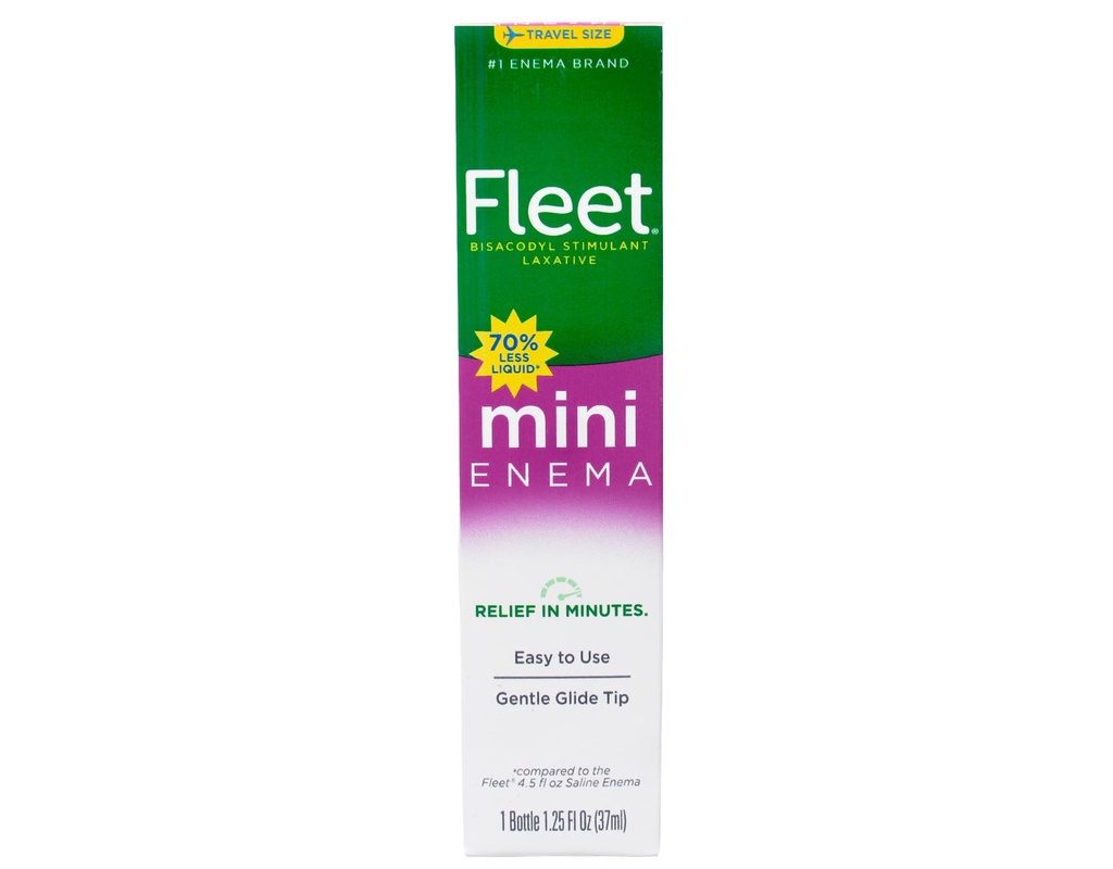 Fleet Laxative Bisacodyl Enema for Adult Constipation, 1.25 fl oz