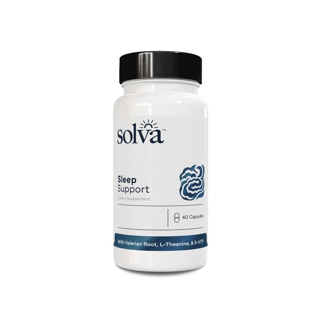 Solva Sleep Support | Sleep Aid GABA Supplements for Deep and Calm Sleep with Melatonin, Magnesium, L-Theanine, 5-HTP, Zinc, Magnolia, Valerian Root for Sleep for Adults Men and Women