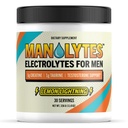 Electrolytes for Men - 5g Creatine Monohydrate, Taurine, Boron Citrate, Zinc Picolinate & Magnesium Bisglycinate - No Stevia Powder with Pink Himalayan Salt - Lemon Lightning, 30 Servings