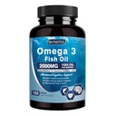 DRFOSTER Omega-3 Fish Oil 2000mg, Extra-Strength DHA + EPA Omega 3 Supplements with PS & Vitamin E for Brain, Cognition, Heart Health, Suatainably Sourced, 120 Softgels