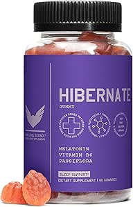 High Level Hibernate Sleep Gummies Adult, Passion Fruit Gummy with Melatonin, Vitamin B6 & Passiflora, Extra Strength, Non Habit Forming, Vegan, Gluten Free, 60 Count, Sleep Support Supplement
