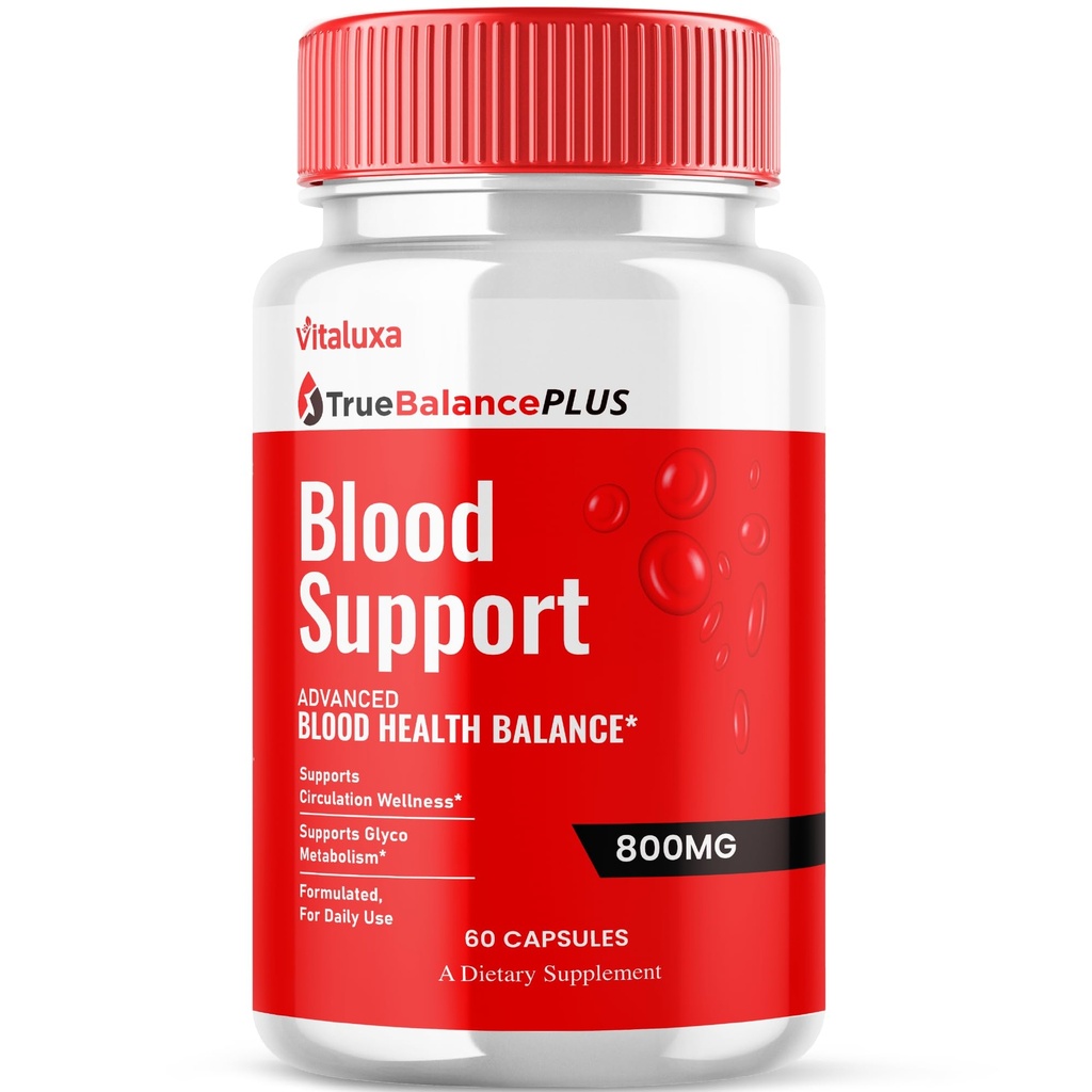 Tru Balance Blood Support Capsules, TruBalance Pills TrueBalance True Maximum Strength Supplement Glycogen Health Advanced Formula Vitamin All Natural High Performance Plus (60 Capsules)