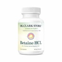 Dr. Clark Betaine HCL Digestive Enzymes - Acid Reflux Medicine, Hydrochloric Acid Protein Supplement, Optimal Digestion Formula, 100 Gelatin Capsules, 425 mg