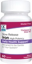 Quality Choice Iron High Potency Slow Release Tablets, 45mg, 60 Tabets Each (Pack of 5)