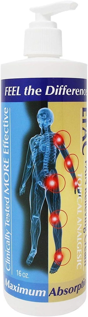 EFAC Pain Relieving Cream Clinically Tested More Effective Topical Analgesic, Fast Acting CLINICALLY Proven Pain Relieving Cream 16 Ounce