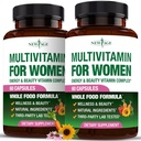 NEW AGE Multivitamin for Women - B-Complex, Whole Foods, Hair Support, Iron - All in1 Womens Multivitamin - Bioavailable & Gentle on Stomach - Made in USA - 120 Count