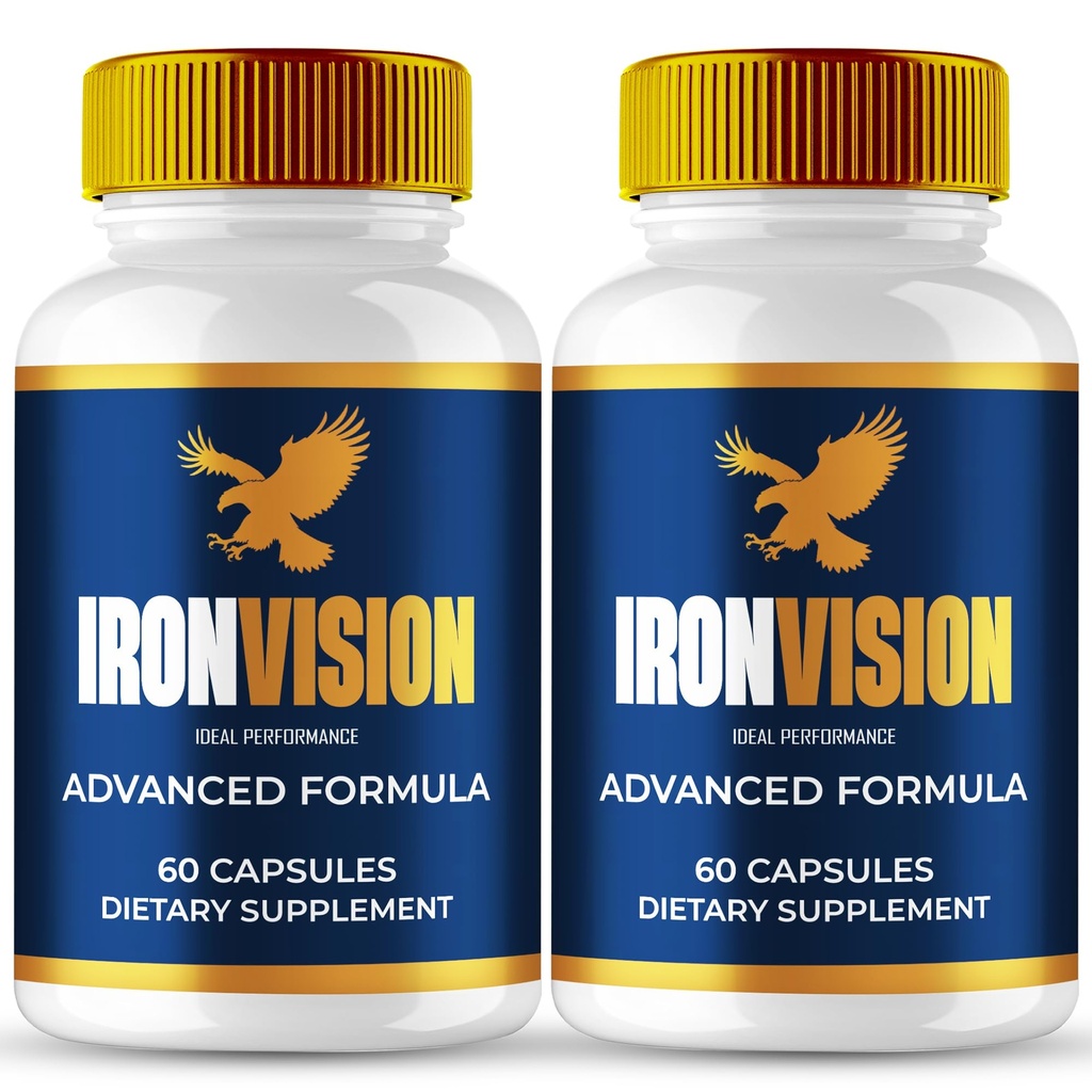 Iron Vision Eye Supplement Capsules, Official Iron Vision for Eyes Pills - Maximum Strength, All Natural Visual Wellness, Eye Comfort & Healthy Vision, Premium IronVision Pills Reviews (2 Pack)