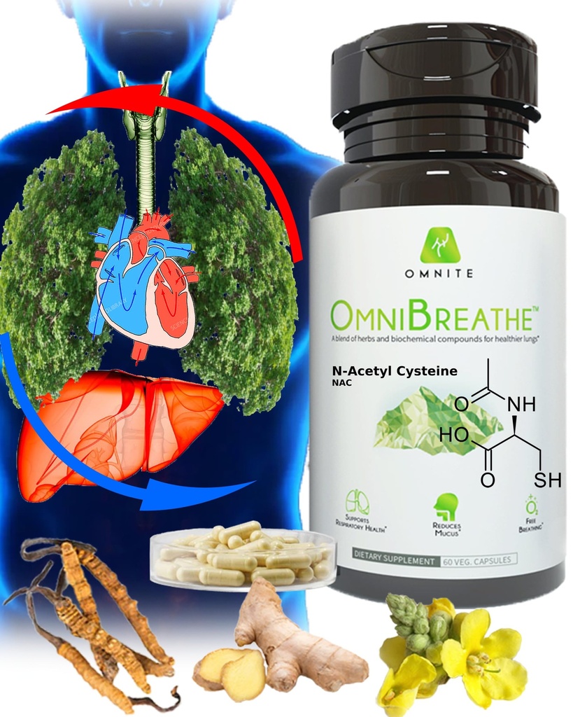 Respiratory Support Supplement with Mullein Leaf, NAC & Stinging Nettle | Airway & Breathing Wellness Formula | 60 Veg Capsules