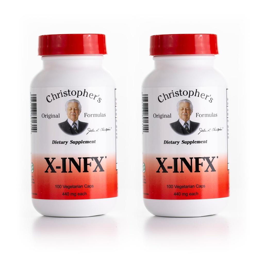 Christopher's Original Formulas X-INFX Formula, Natural Immune Support, 2 Pack, 100 Caps Each